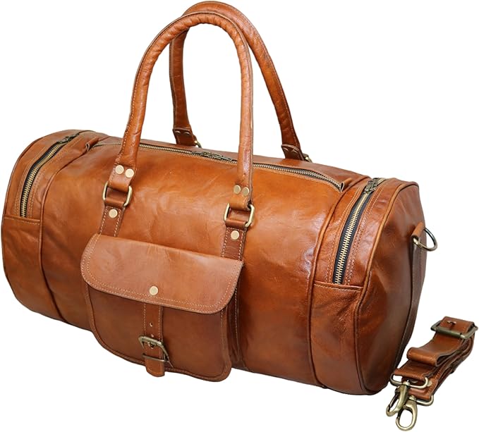 Leather Travel Duffle Bag